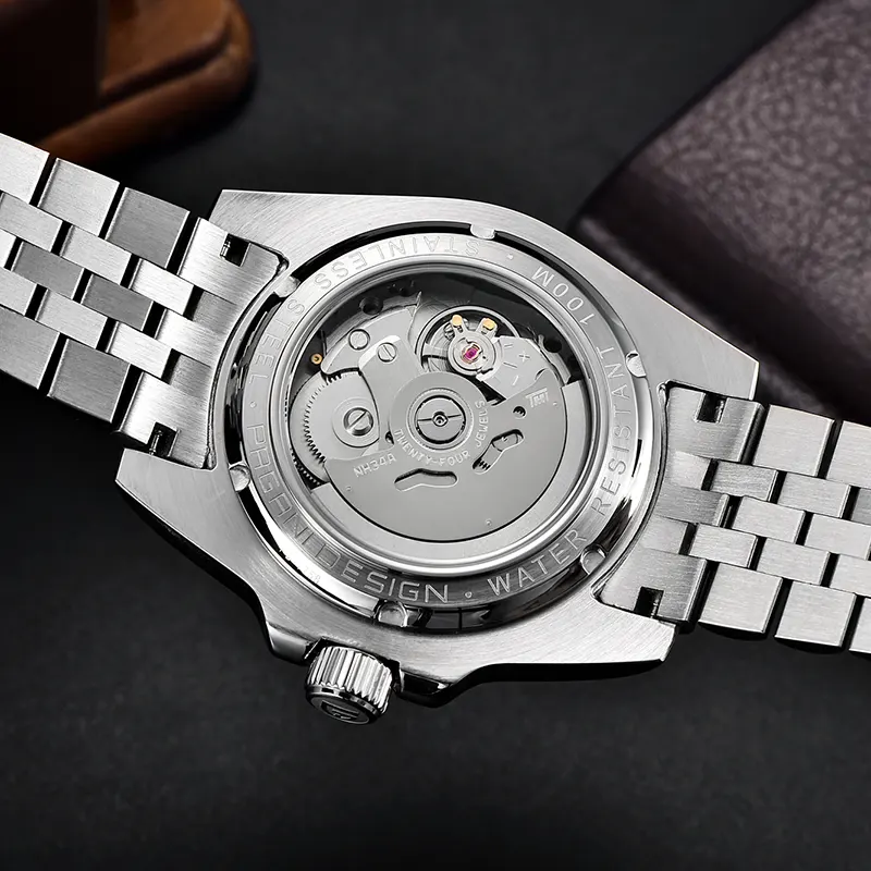 Pagani Design PD-1758 GMT Jubilee Black Dial Automatic Men's Watch